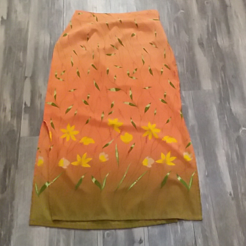 Details ombre maxi skirt